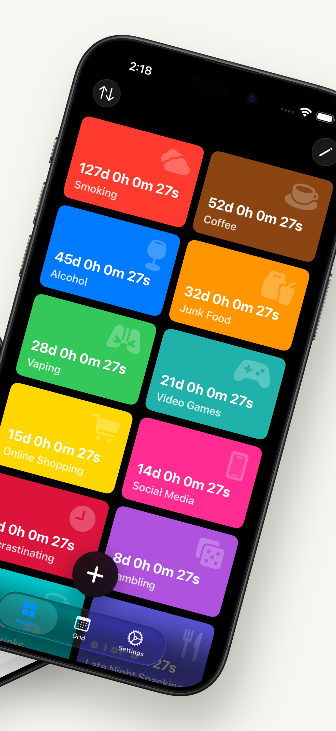 Habit Quit - Beautiful streak charts