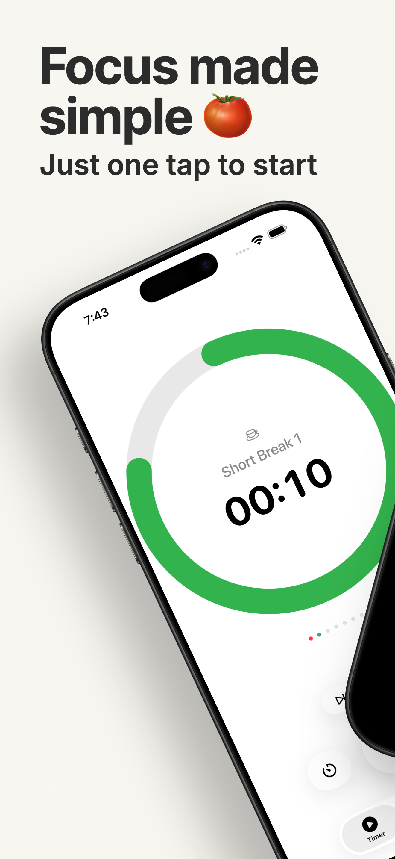 Tomate - Focus timer with circular progress