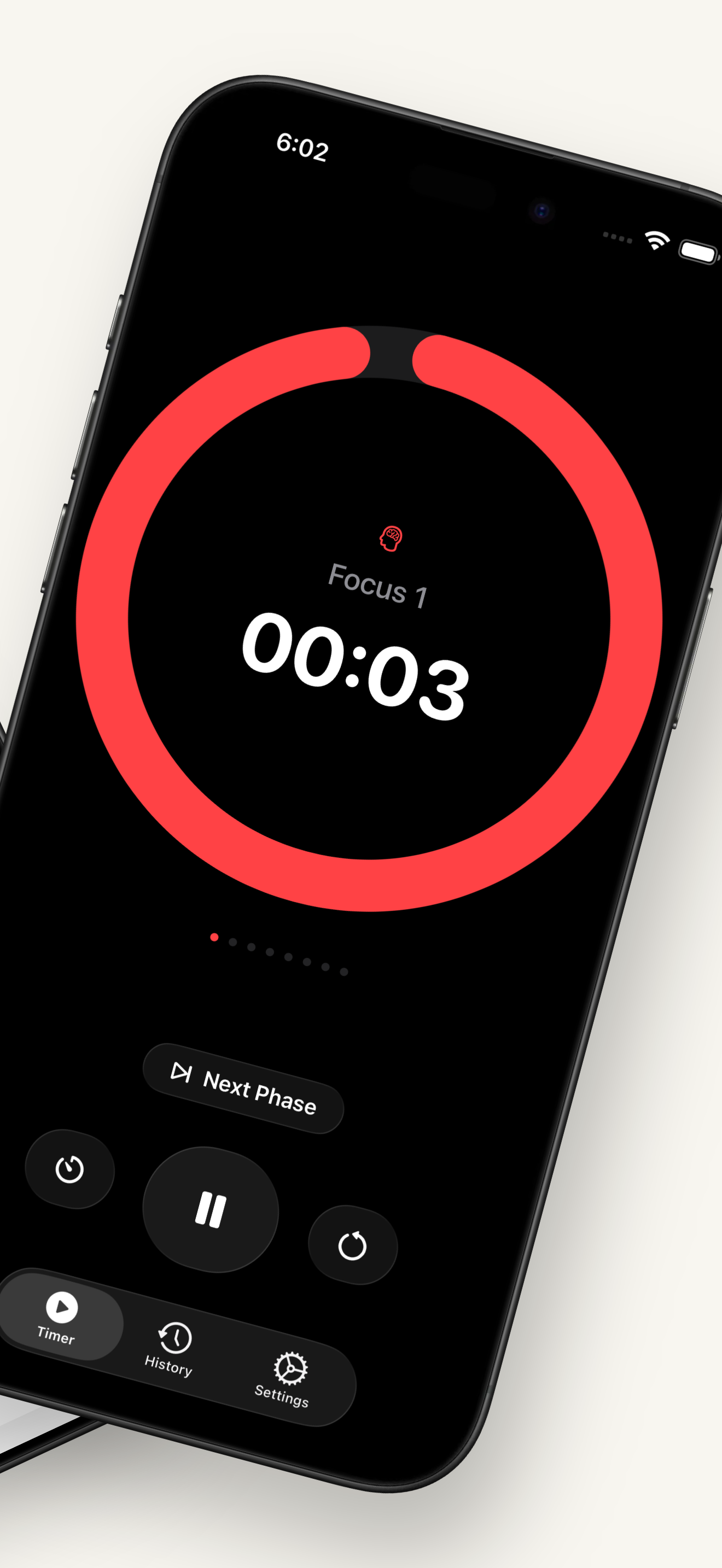 Tomate - Classic Pomodoro phases and breaks