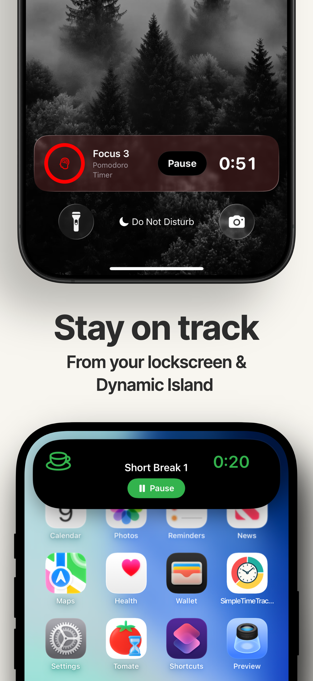 Tomate - Session history and statistics